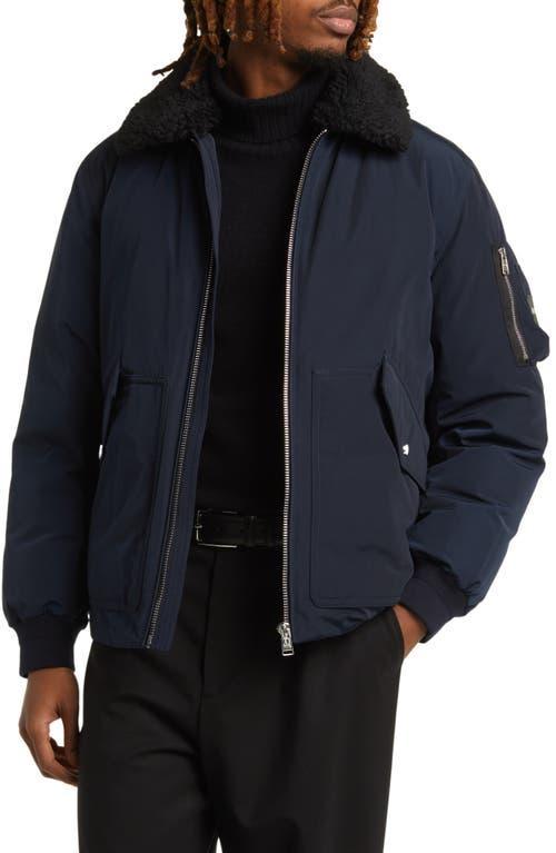 Boss by Hugo Boss Mens Faux-Fur Collar Water-Repellent Jacket Product Image