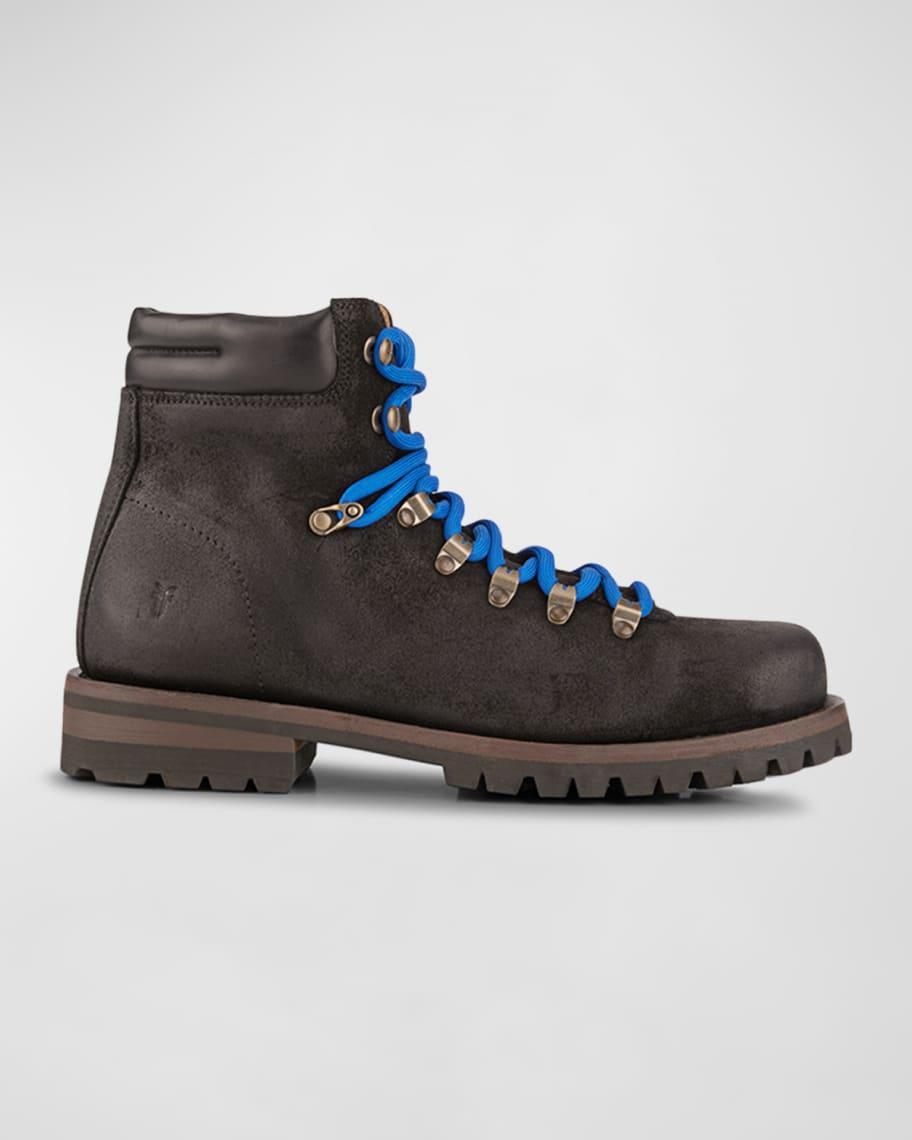 Mens Leather Lace-Up Hiking Boots Product Image