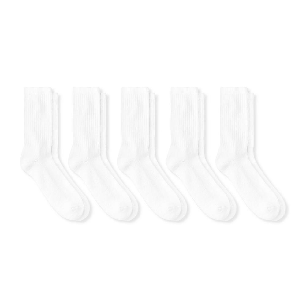 Men's Crew Socks 5pk - Dealworthy™ 6-12: Cushioned Sole, Midweight Knit, Product Image