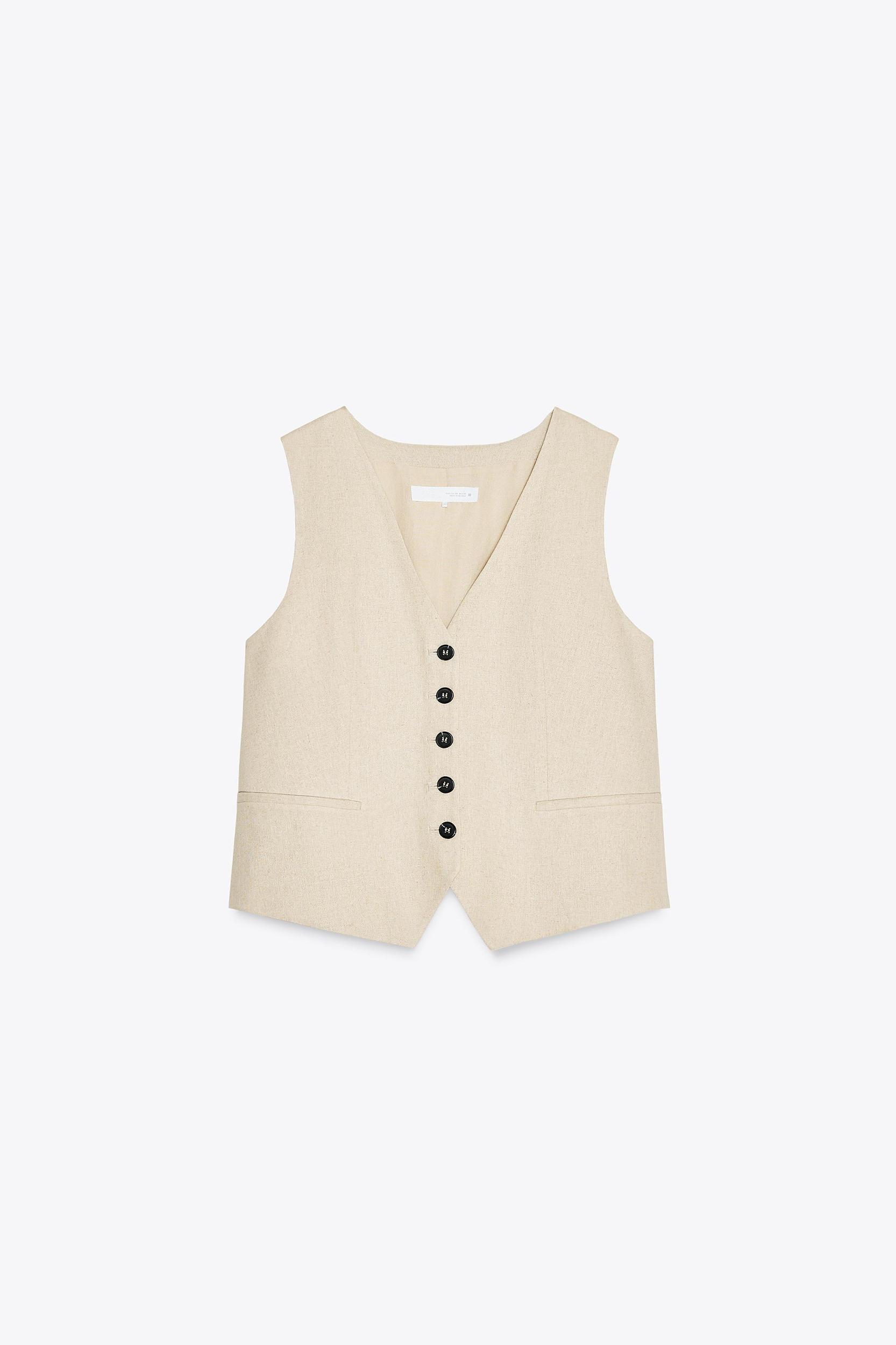 TAILORED LINEN BLEND WAISTCOAT Product Image