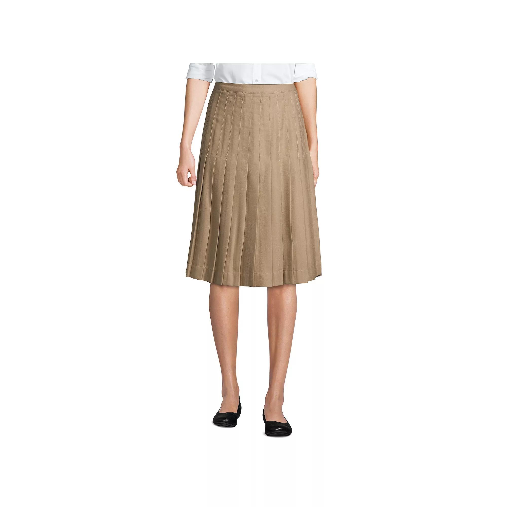 Women's Lands' End School Uniform Pleated Skirt, Size: 8, Classic Blue Product Image