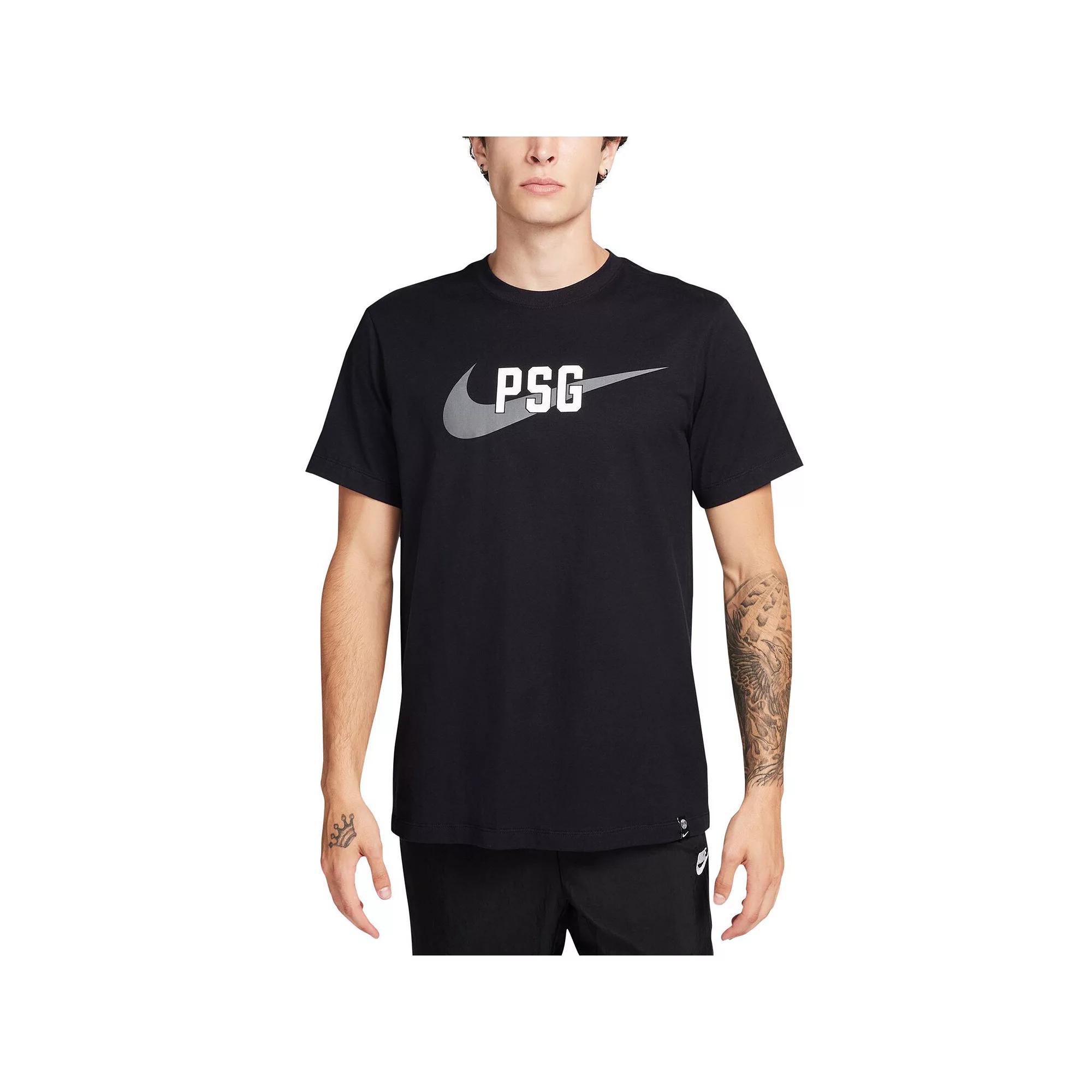 Mens Nike Black Paris Saint-Germain Swoosh T-Shirt Product Image