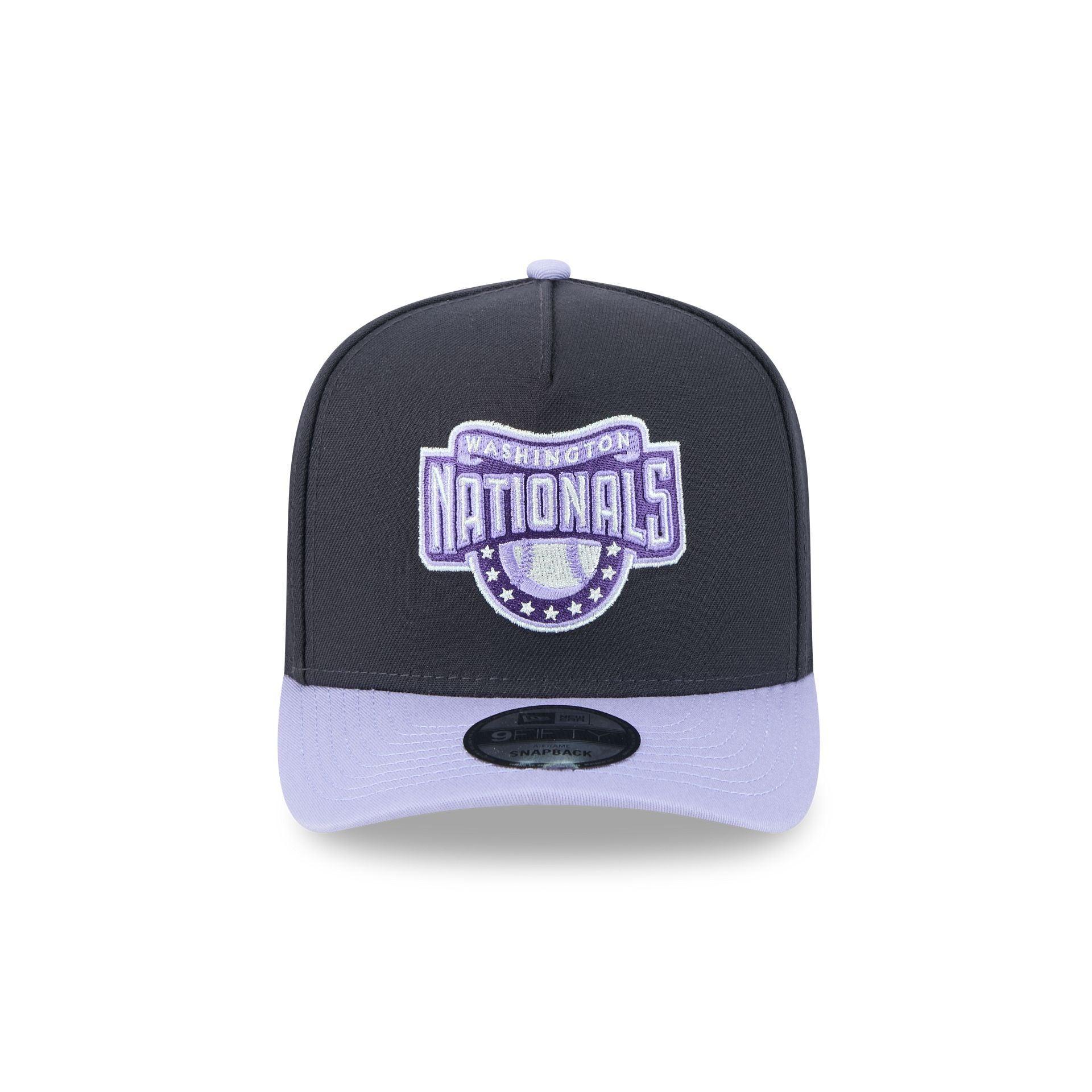 Washington Nationals Navy Lavender 9FIFTY A-Frame Snapback Hat Male Product Image
