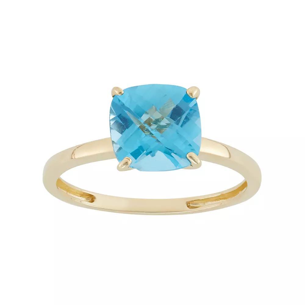 Designs by Gioelli Swiss Blue Topaz 10k Gold Ring, Women's, Size: 8 Product Image