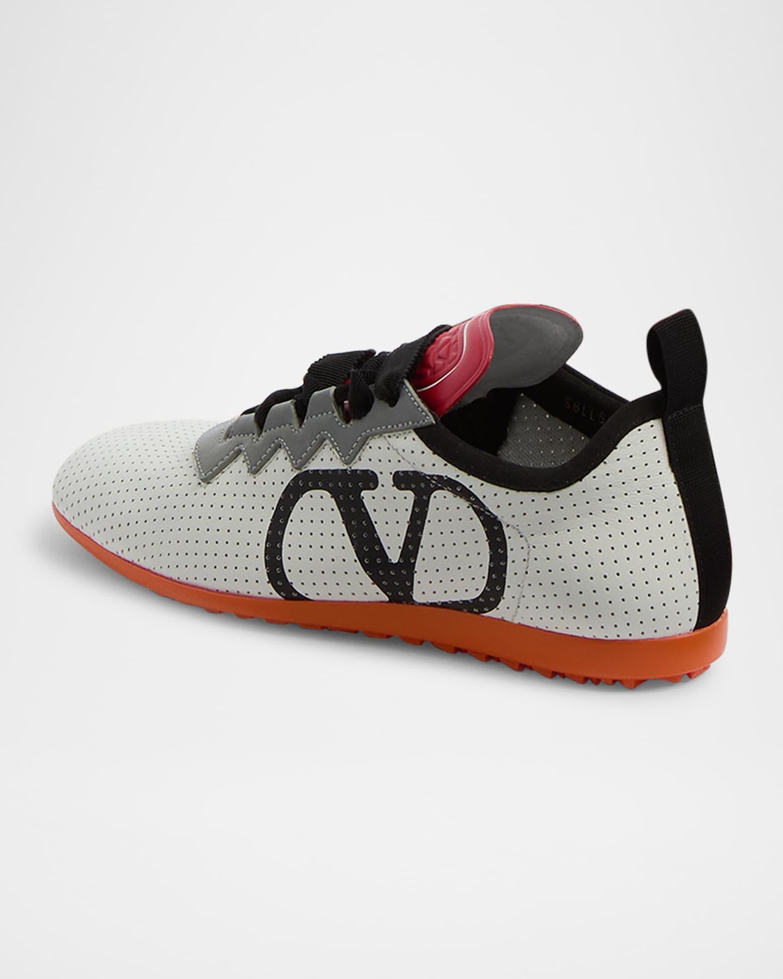 Low-Top Leather Sneakers Product Image