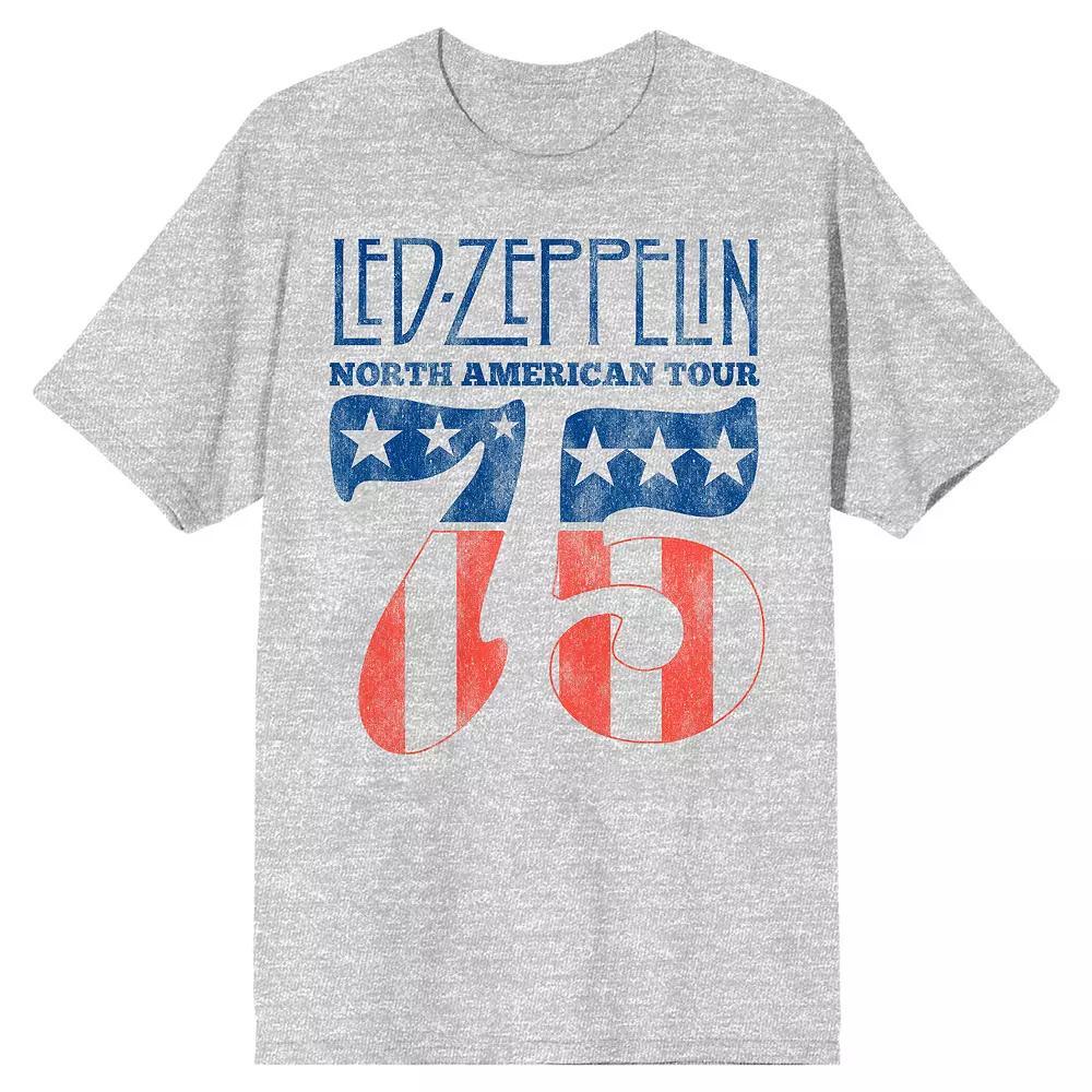 Men's Led Zeppelin Retro North American Tour Graphic Tee, Size: Small, Gray Product Image