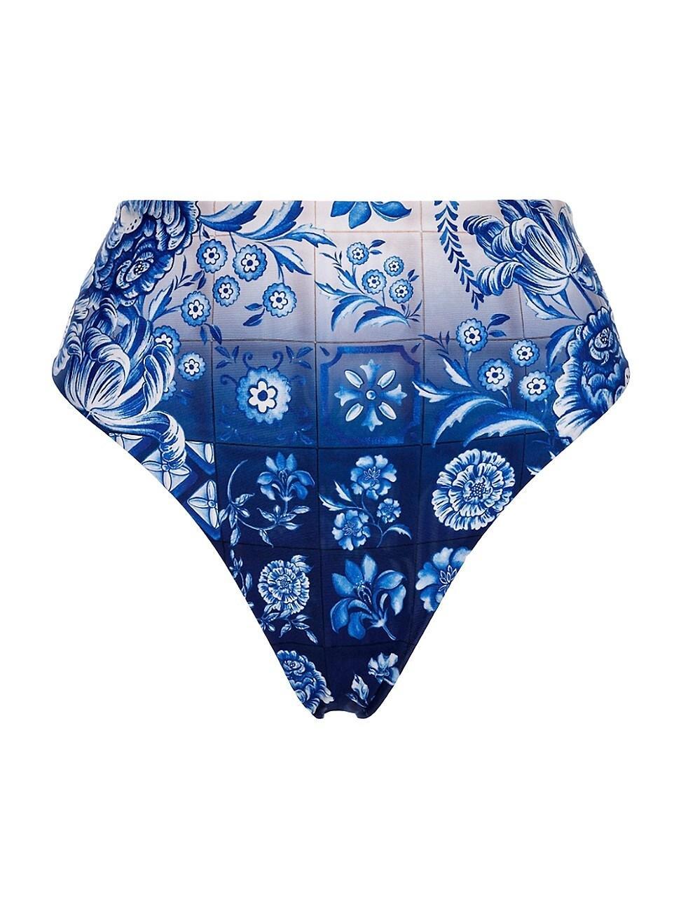 Womens Riveria Radiance Penelope Azure Floral Bikini Bottom Product Image