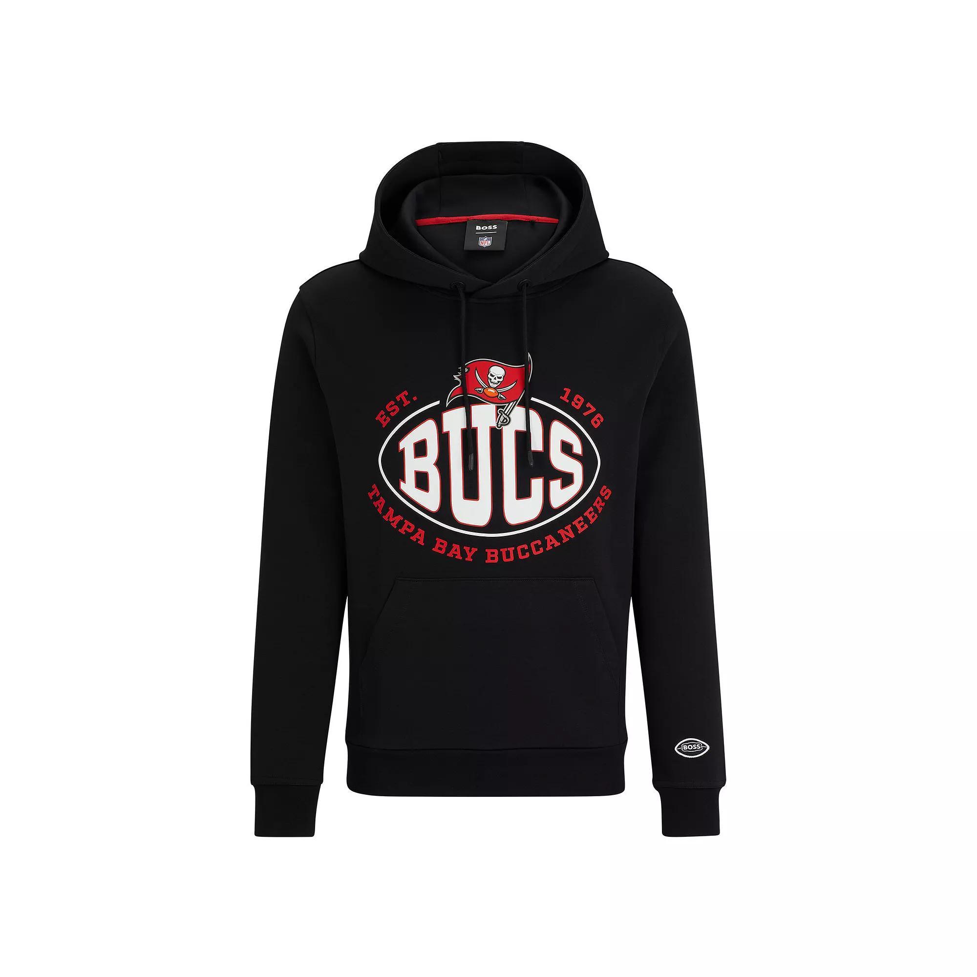 Men's BOSS X NFL  Black Minnesota Vikings Touchback Pullover Hoodie, Size: Medium Product Image