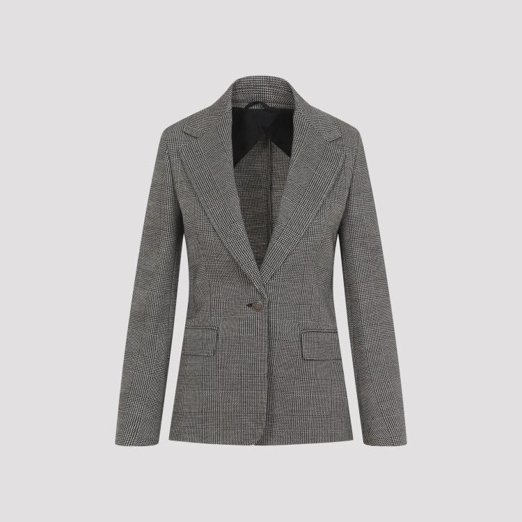 MAX MARA Checkered Jacket In Grey Product Image