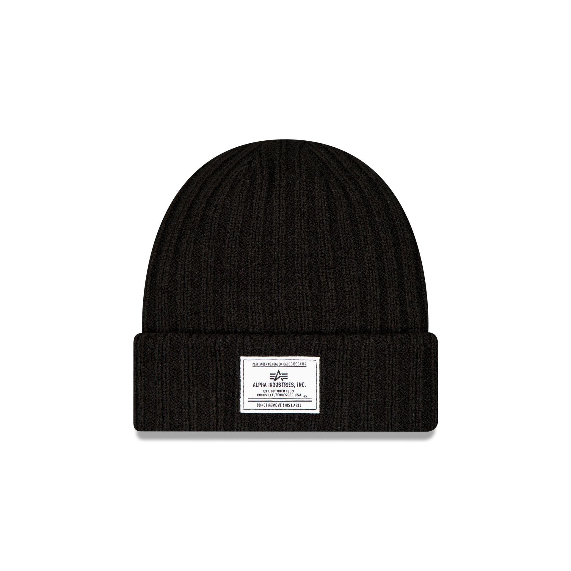 Alpha Industries x New Era Black Cuff Knit Hat Male Product Image