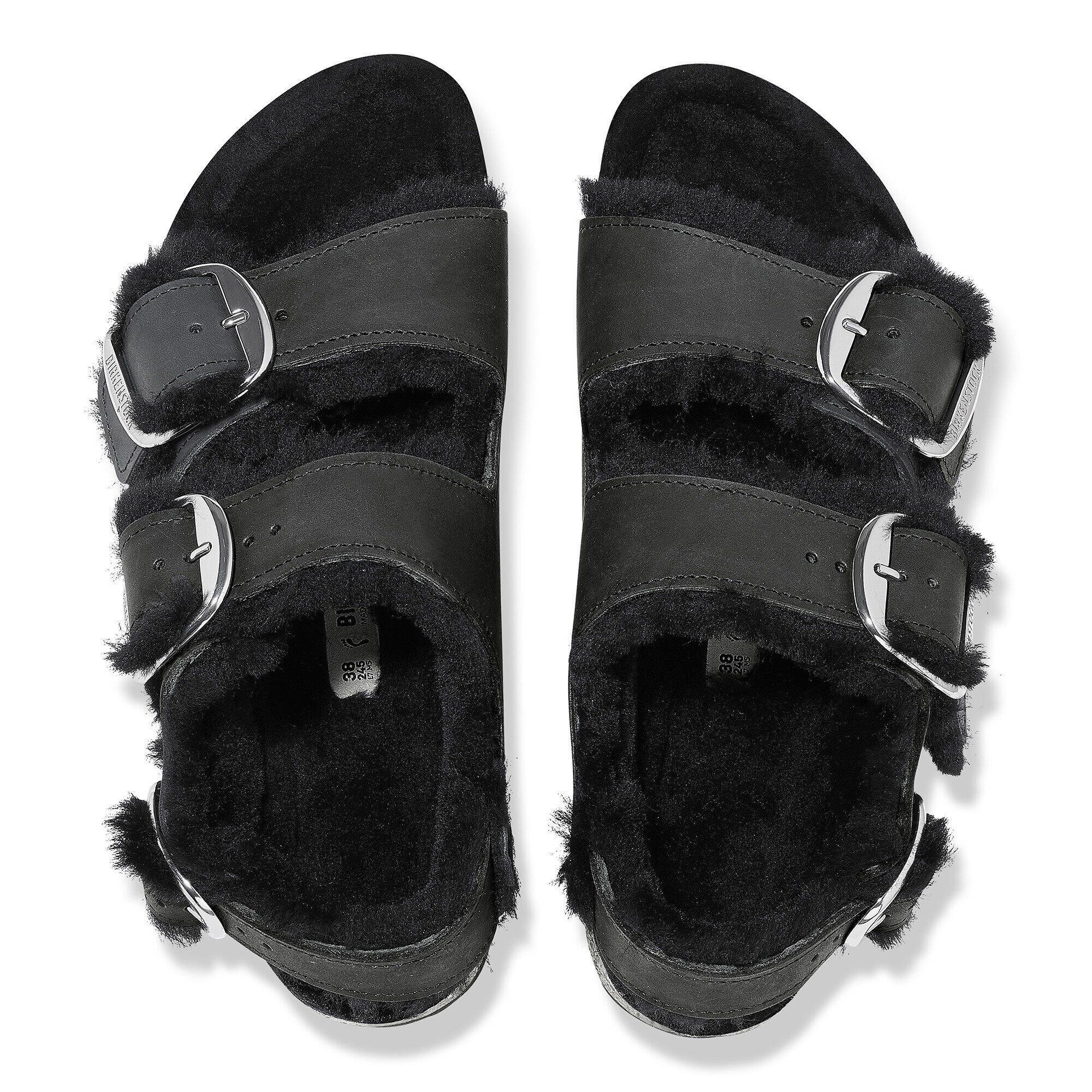 Milano Big Buckle Shearling Natural Leather Oiled Product Image