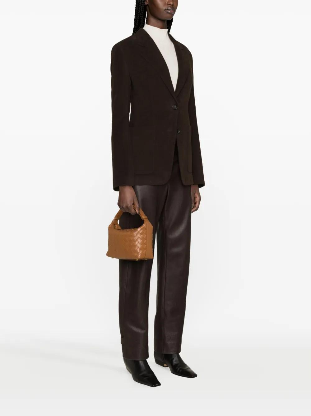 cinched-waist moleskin blazer Product Image