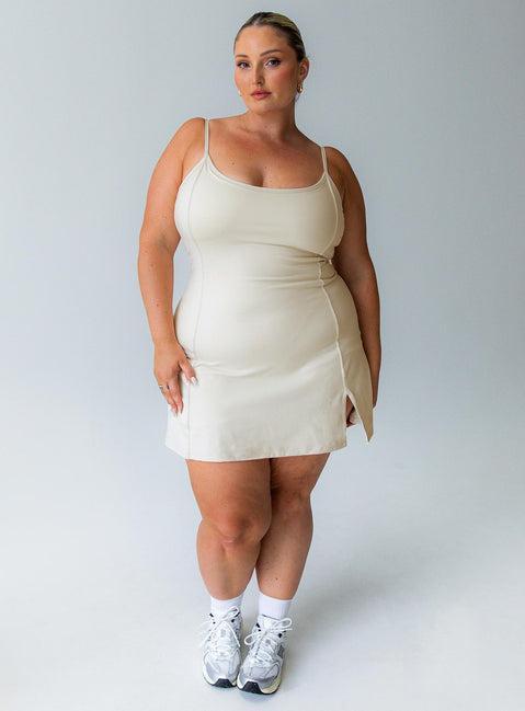 Ambition Activewear Romper Latte Curve Product Image