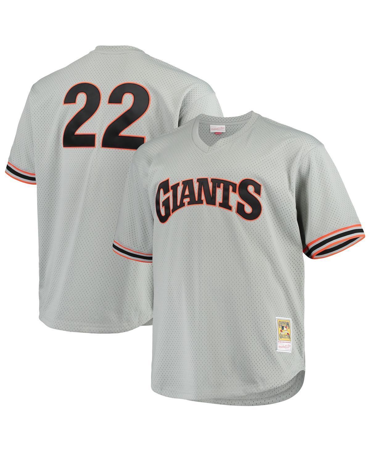 Men's Mitchell & Ness Will Clark Gray San Francisco Giants Big & Tall Cooperstown Collection Mesh Batting Practice Jersey, Size: 3XLT, Grey Product Image