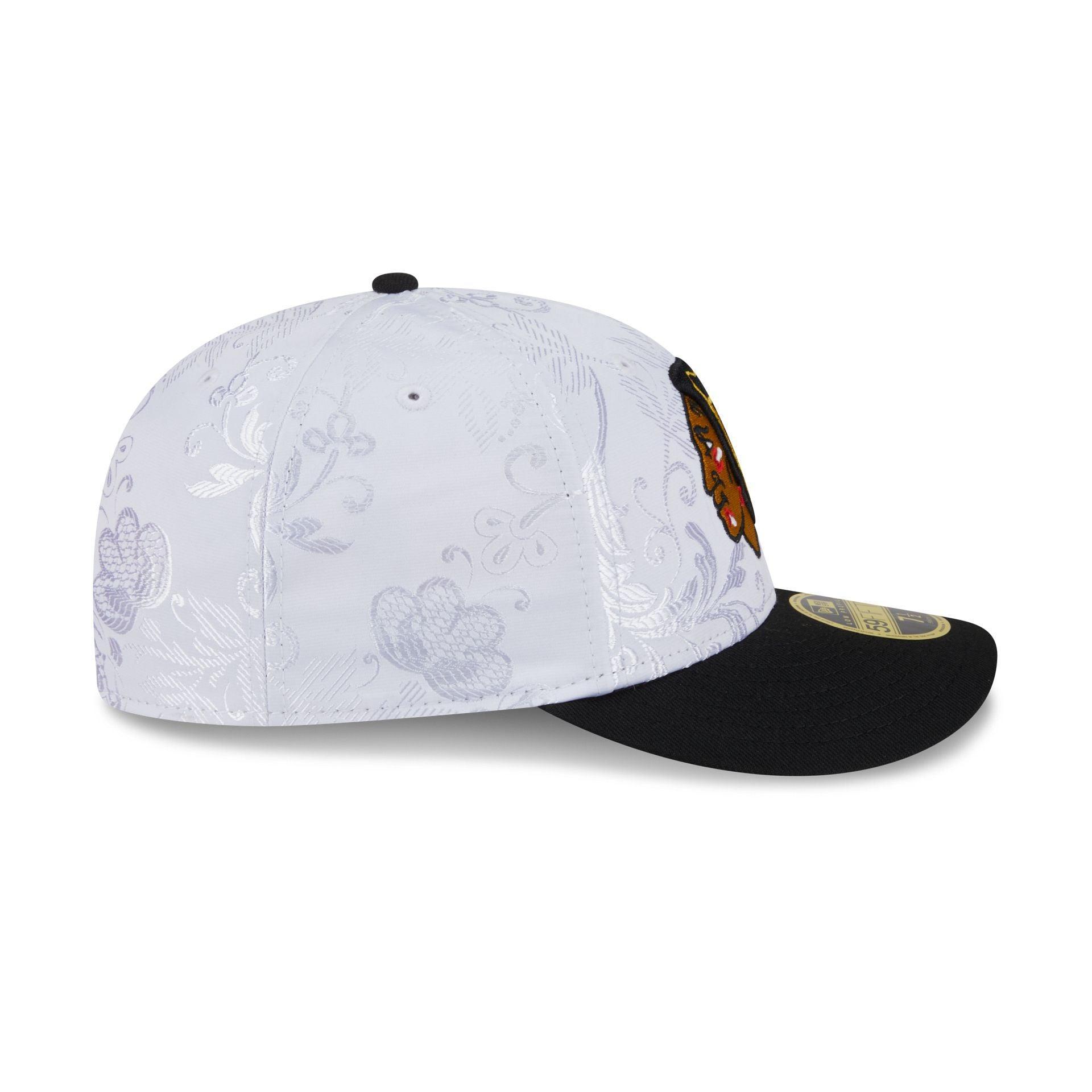 Chicago Blackhawks Floral Shine Low Profile 59FIFTY Fitted Hat Male Product Image