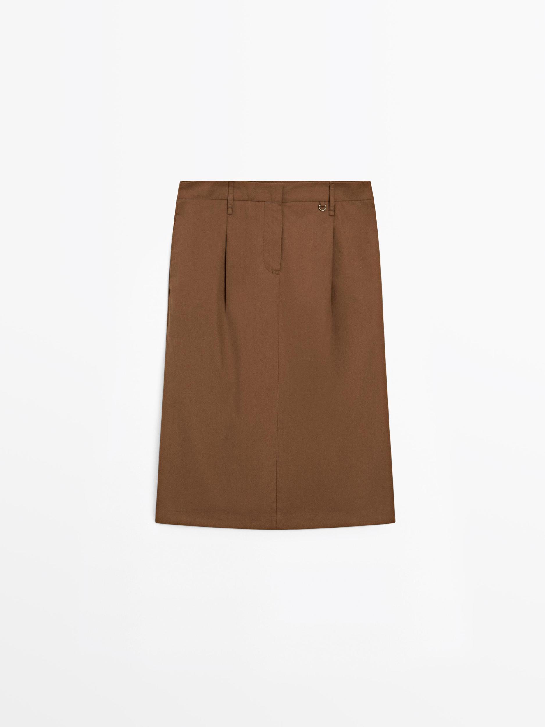 Midi skirt with waist detail Product Image