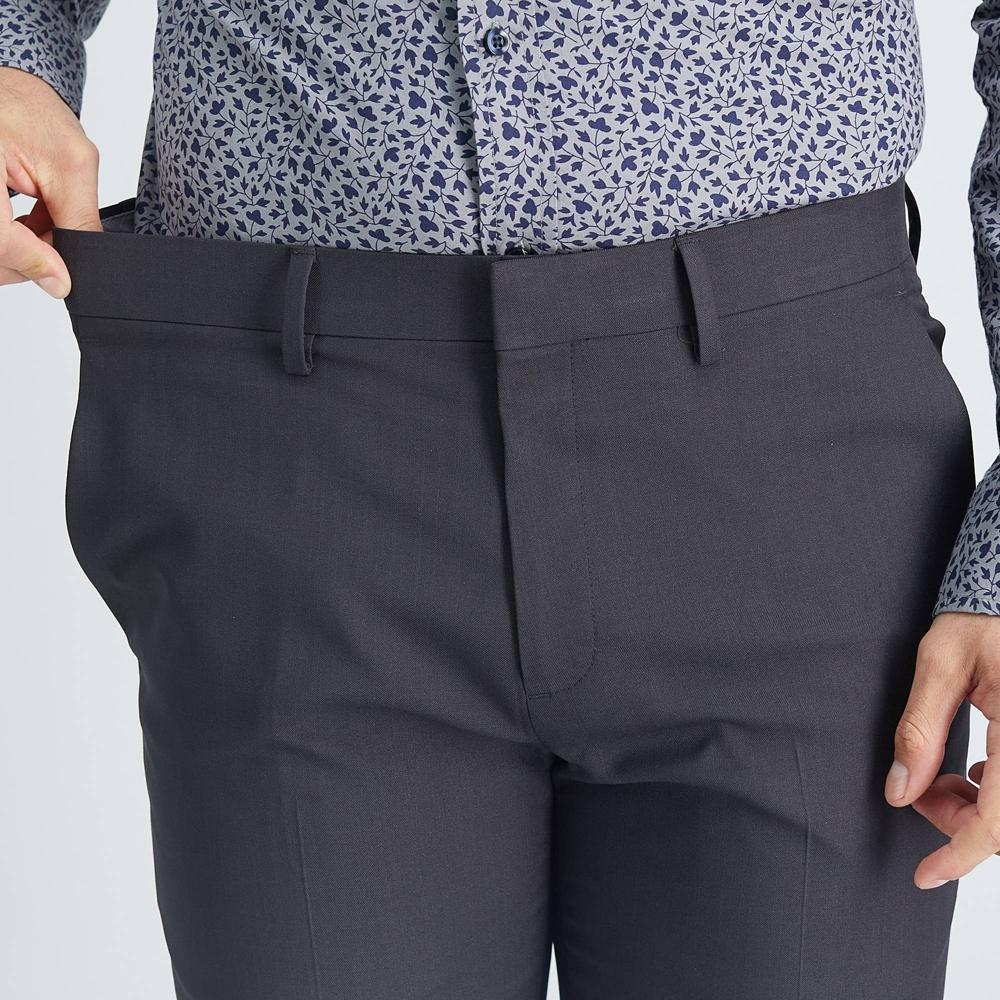 Haggar H26 Mens Premium Stretch Straight Fit Trousers - Charcoal 40x30 Product Image