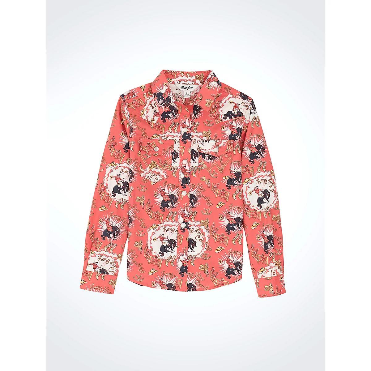 Boy's Classic Button-Down Print Shirt Ink Product Image