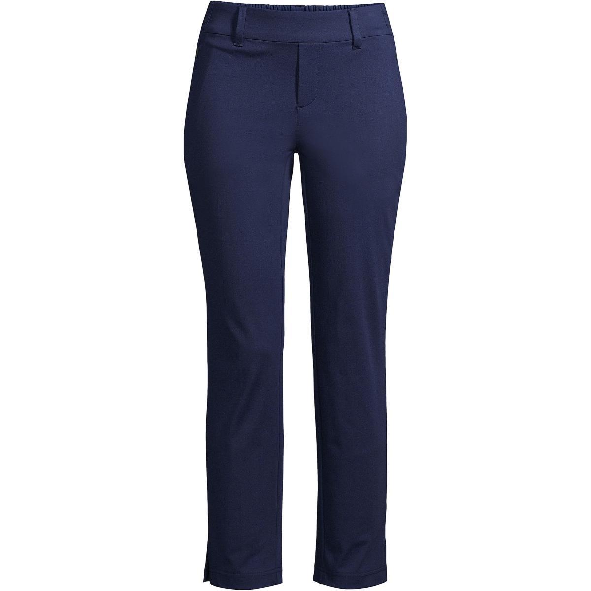 Women's Lands' End Flex Mid Rise Pull On Crop Pants, Size: XL, Deep  Blue Product Image