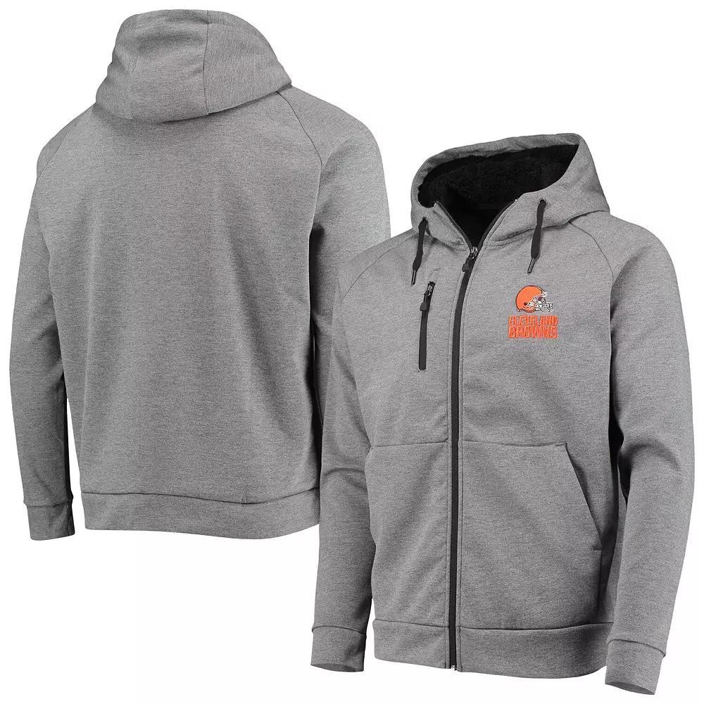 Men's Dunbrooke Charcoal Cleveland Browns Shag Tri-Blend Full-Zip Raglan Hoodie, Size: Small Product Image