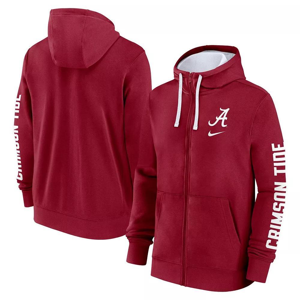 Men's Nike Crimson Alabama Crimson Tide Primetime Primary Mascot Full Zip Hoodie, Size: Medium, Red Product Image