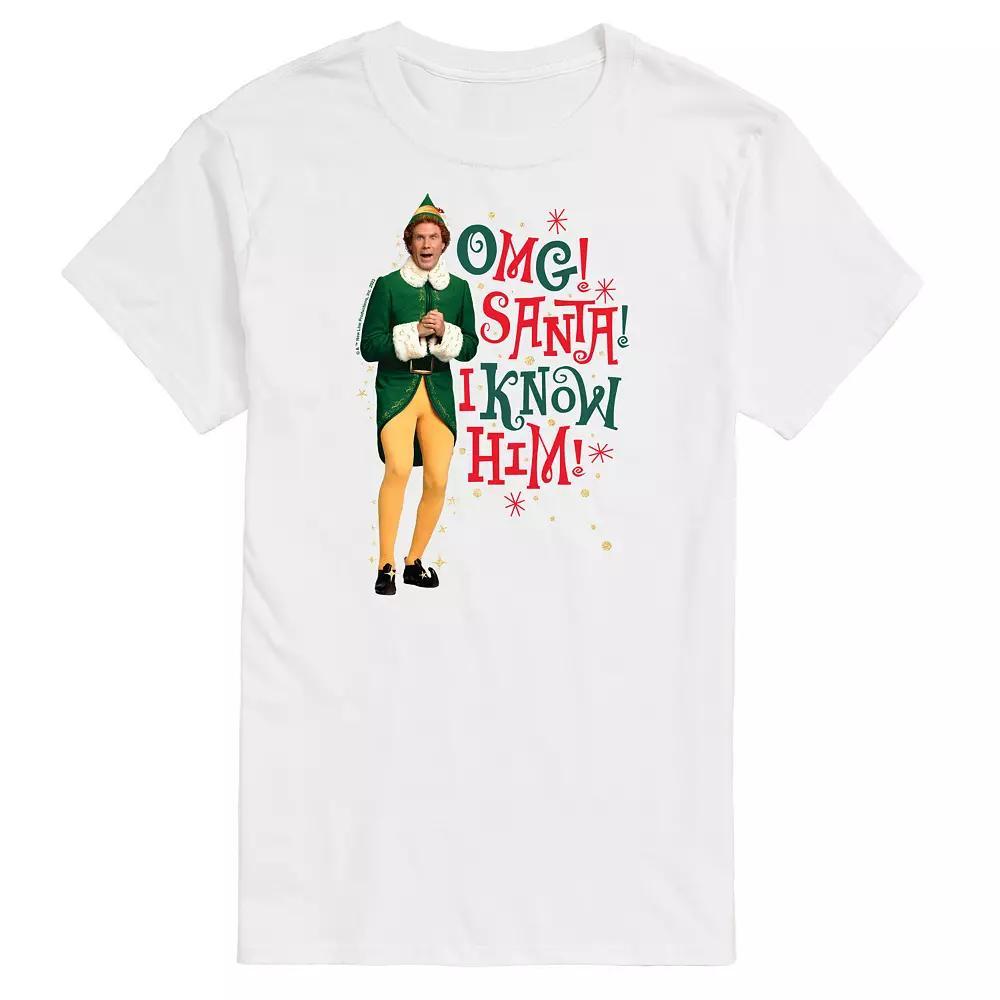 Big & Tall Elf Omg I Know Him Graphic Tee, Mens Product Image
