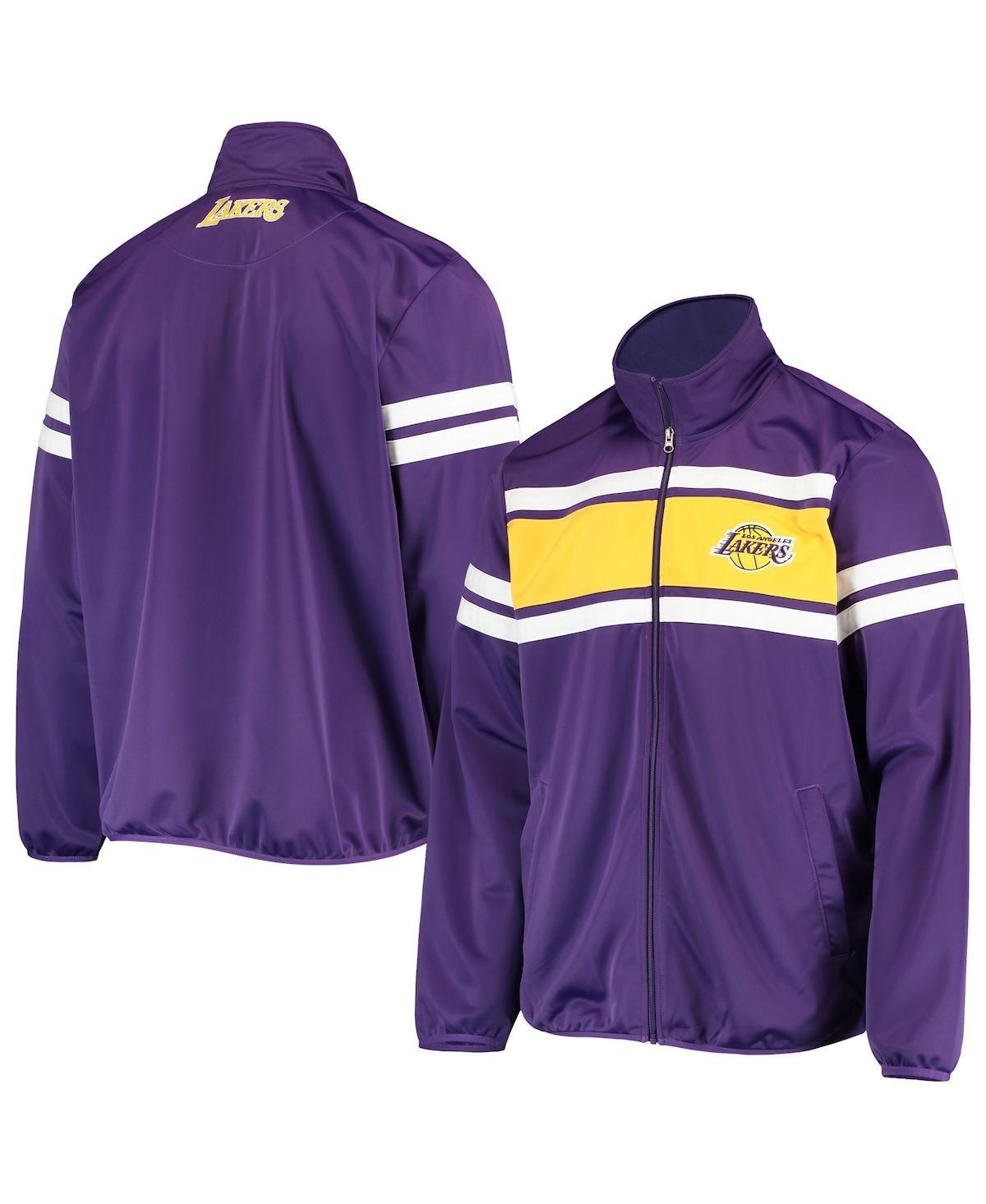 Men's G-III Sports by Carl Banks Purple Los Angeles Lakers Power Pitcher Full-Zip Track Jacket, Size: Medium Product Image