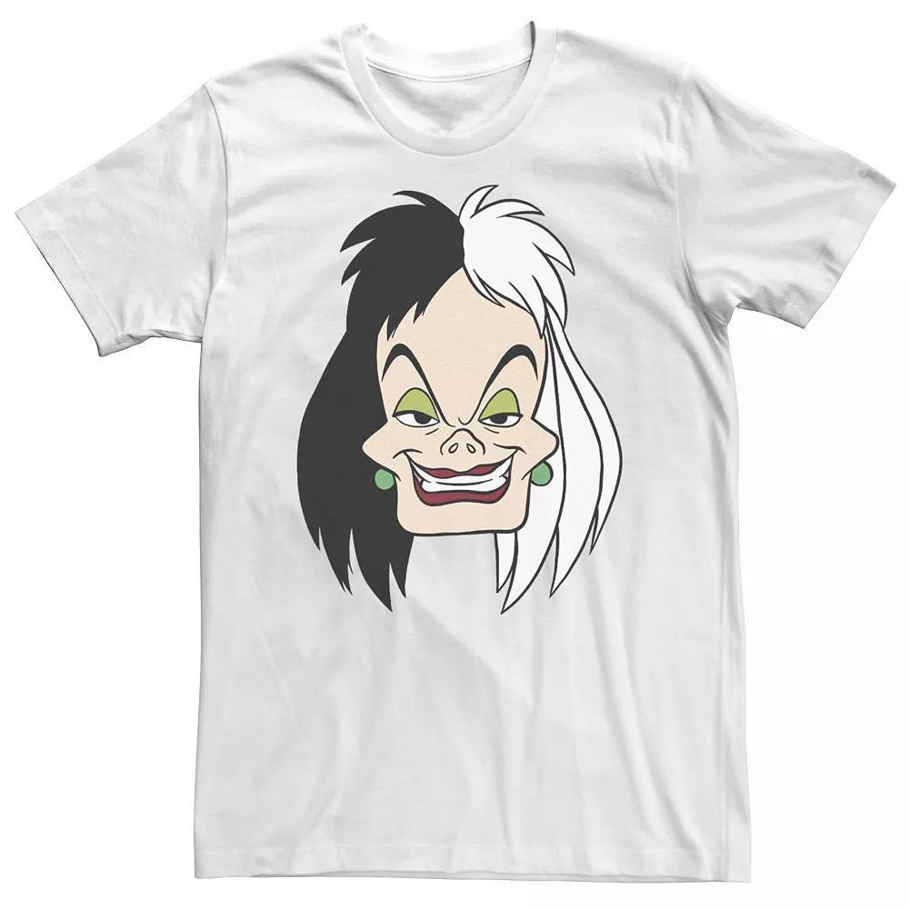 Big & Tall Disney 101 Dalmatians Cruella De Vil Big Face Tee, Men's, Size: 4XL, White Product Image