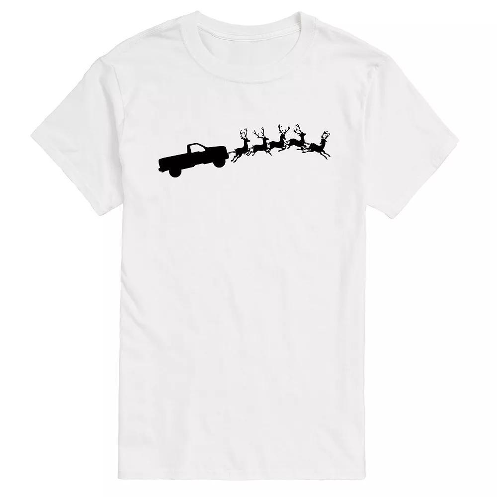 Big & Tall Truck Santa Sleigh Tee, Mens Product Image