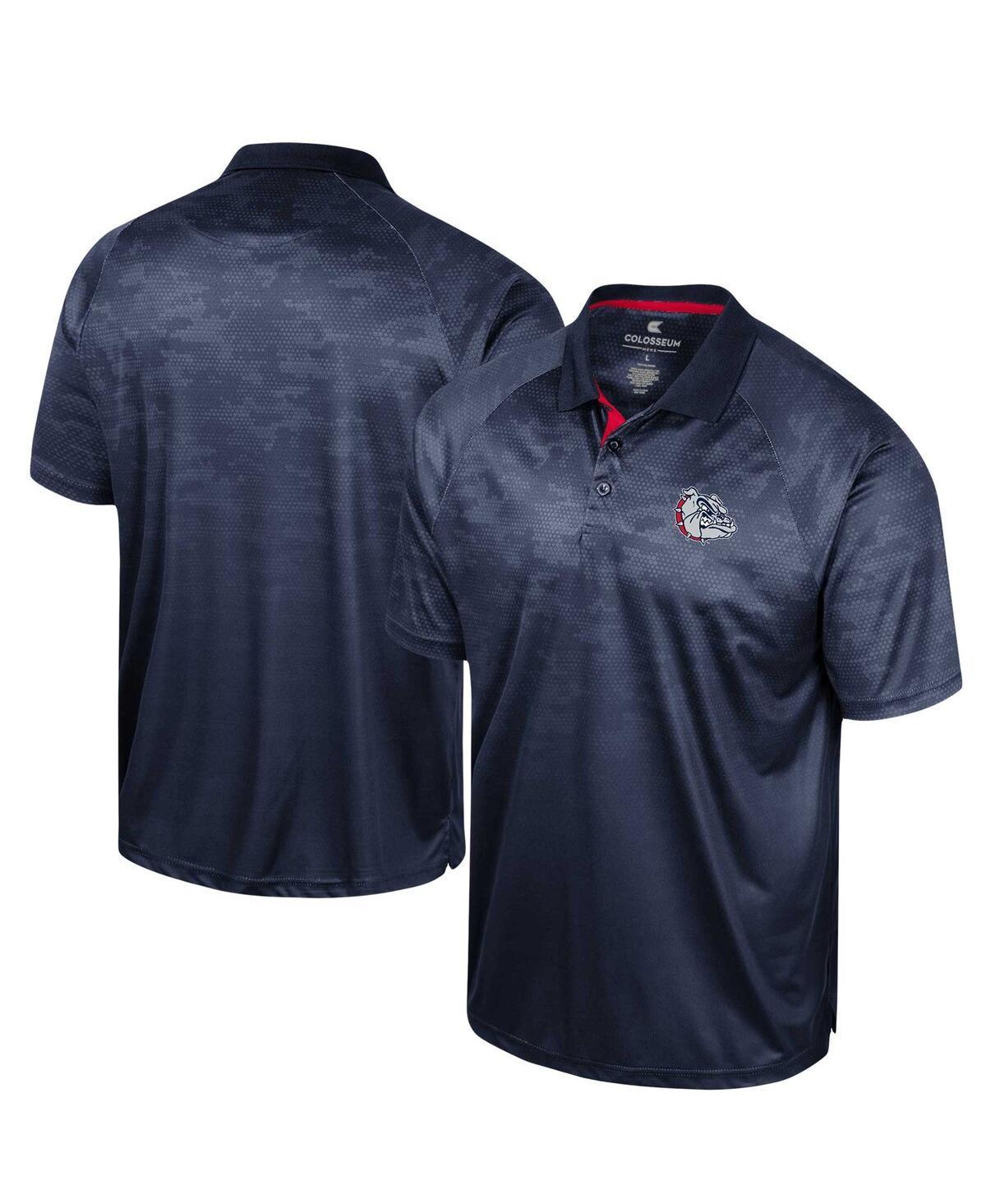 Men's Colosseum Navy Gonzaga Bulldogs Honeycomb Raglan Polo, Size: XL, Zag Blue Product Image
