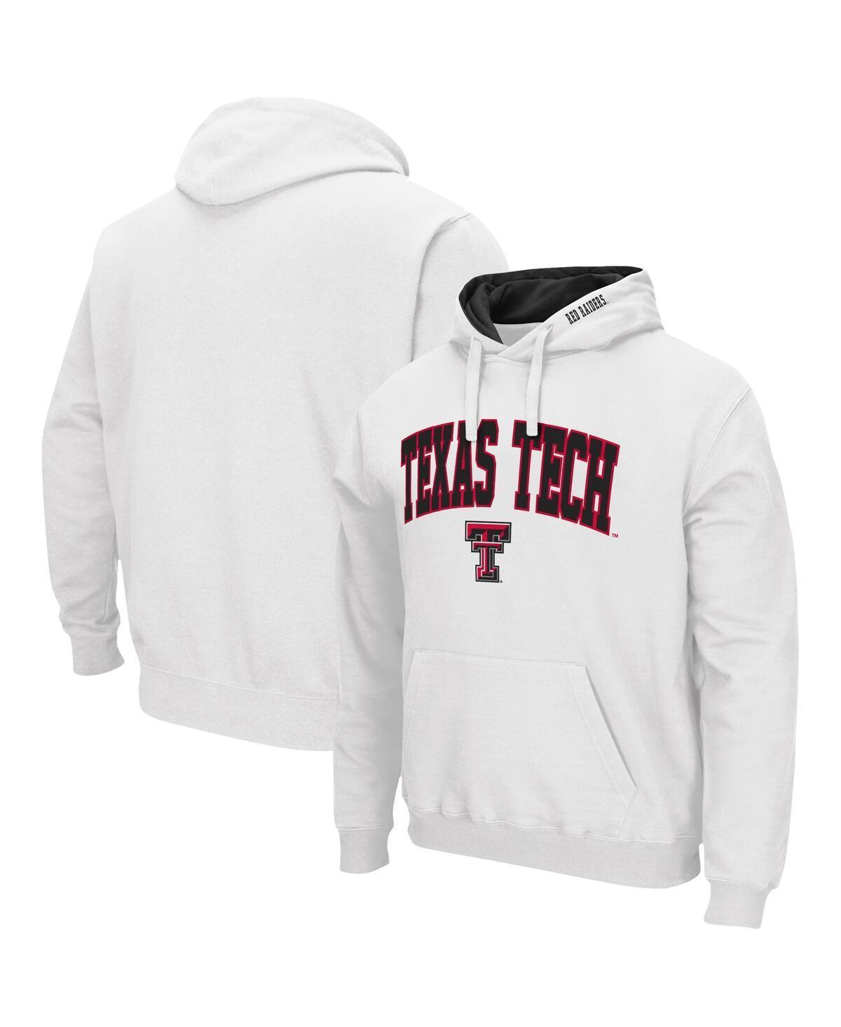 Men's Colosseum White Texas Tech Red Raiders Arch & Logo 3.0 Pullover Hoodie, Size: 3XL Product Image
