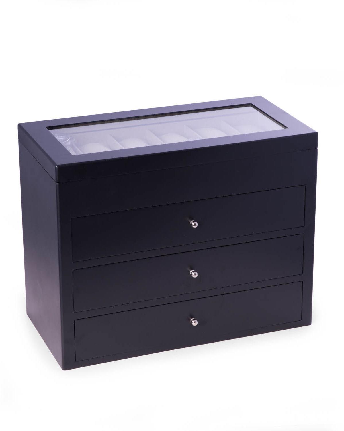 Bey-Berk Stanley 48 Watch Box, Black Product Image