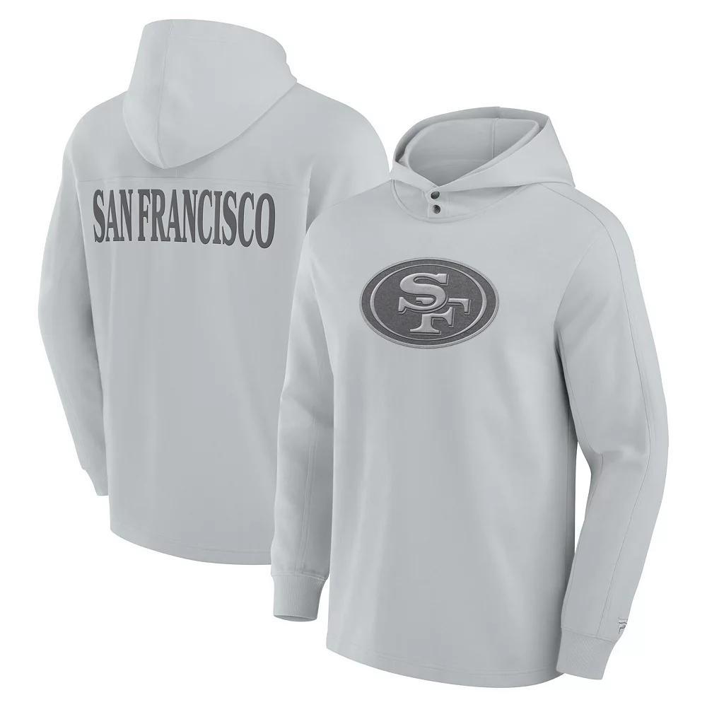 Men's Fanatics Gray San Francisco 49ers Elements Blaze Tri-Blend Long Sleeve Hoodie T-Shirt, Size: Medium, Grey Product Image