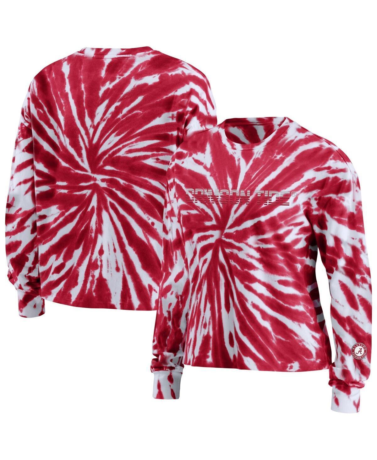 Women's WEAR by Erin Andrews Blue Toronto Maple Leafs Tie-Dye Long Sleeve T-Shirt, Size: Medium, Mpl Blue Product Image
