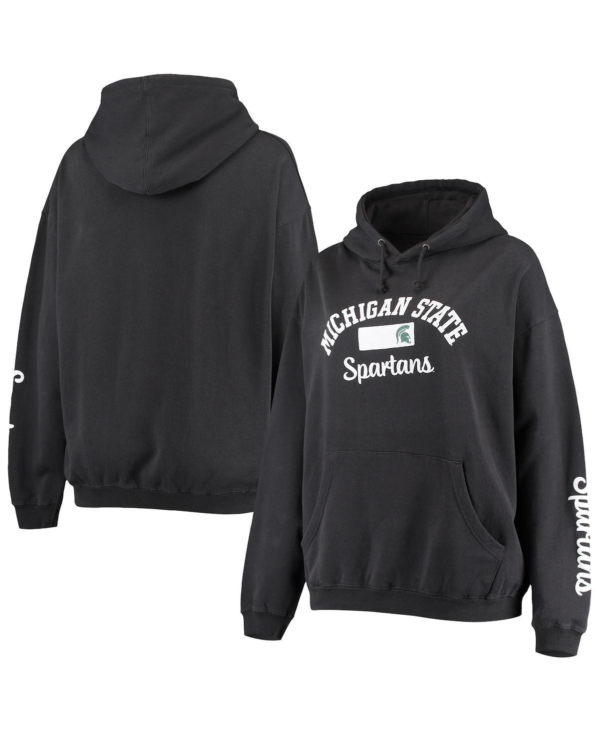 Womens Pressbox Michigan State Spartans Rock n Roll Super Oversized Pullover Hoodie Product Image