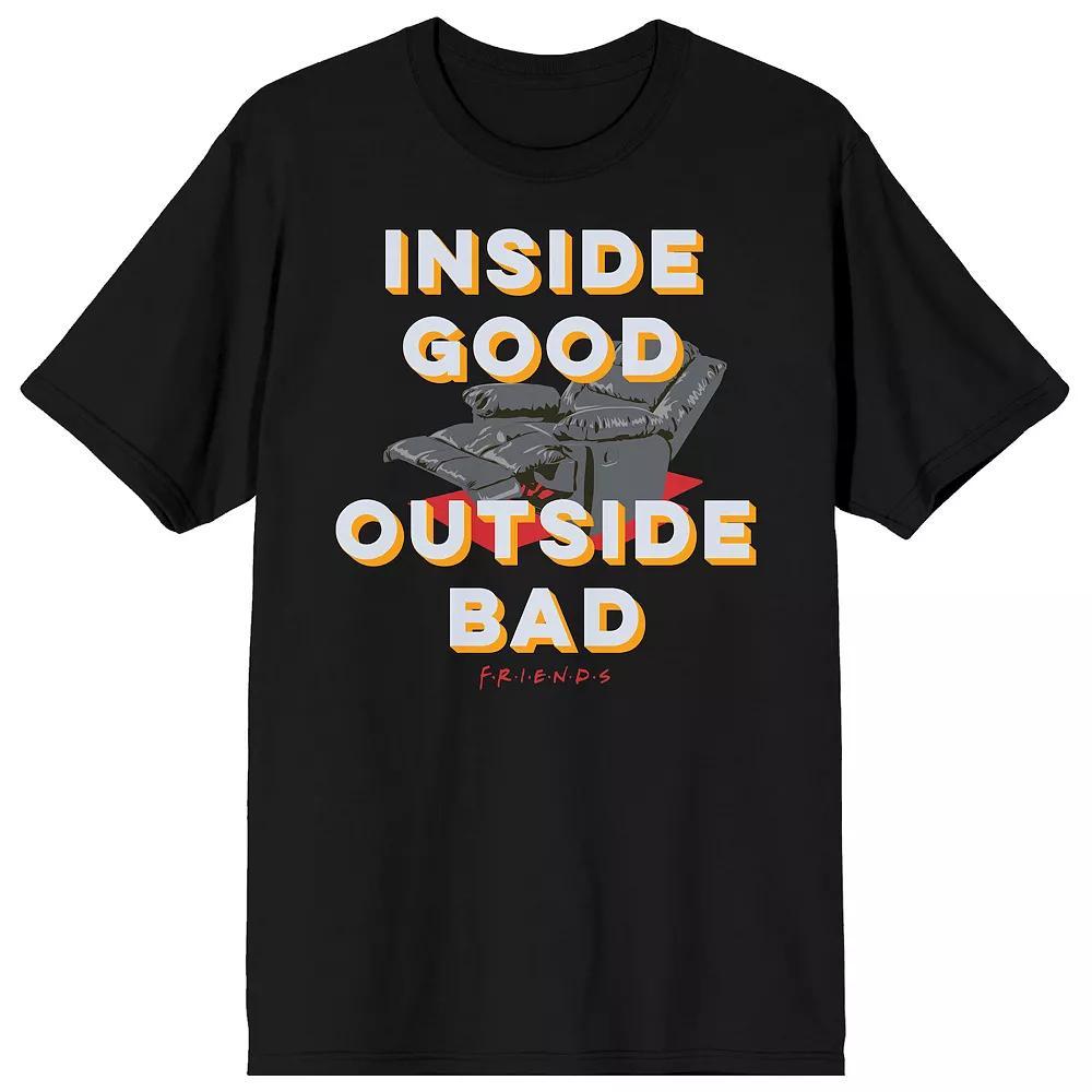 Men's Friends Inside Outside Tee, Size: Small, Black Product Image