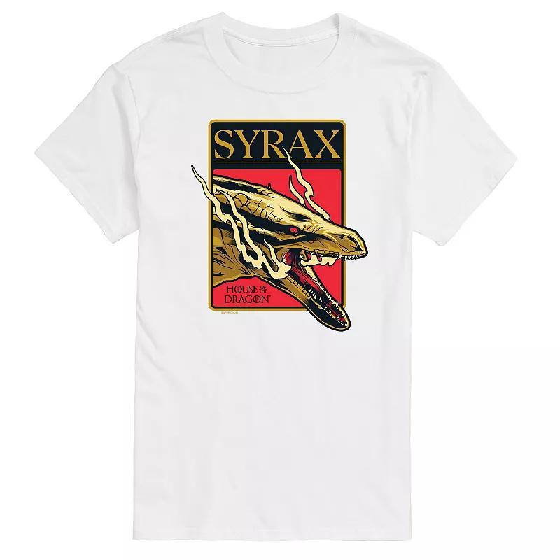 Mens House Of Dragon Syrax Badge Graphic Tee Grey Gray Product Image