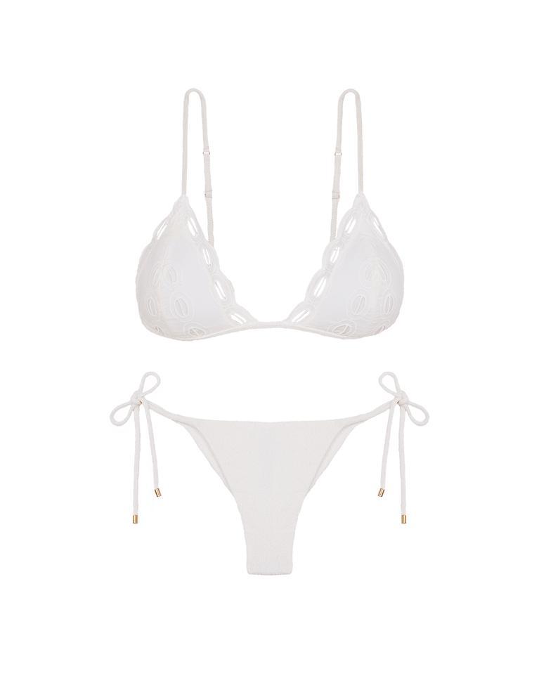 Eyelet Naya Tri Top - White Product Image
