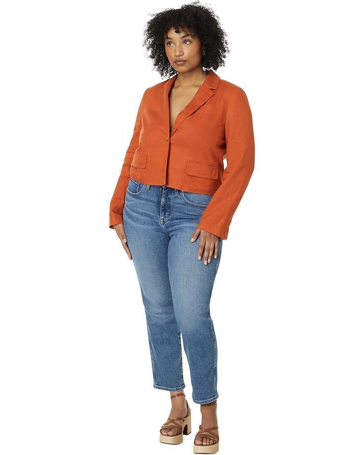 Plus Size Jean High Rise Wide Leg Clean Hem Product Image