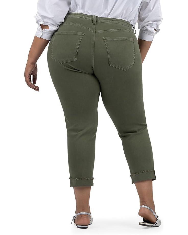 Plus Size Amy Crop Straight Leg- Roll Up Fray Product Image