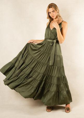 Zayla Dress in Sage Female Product Image