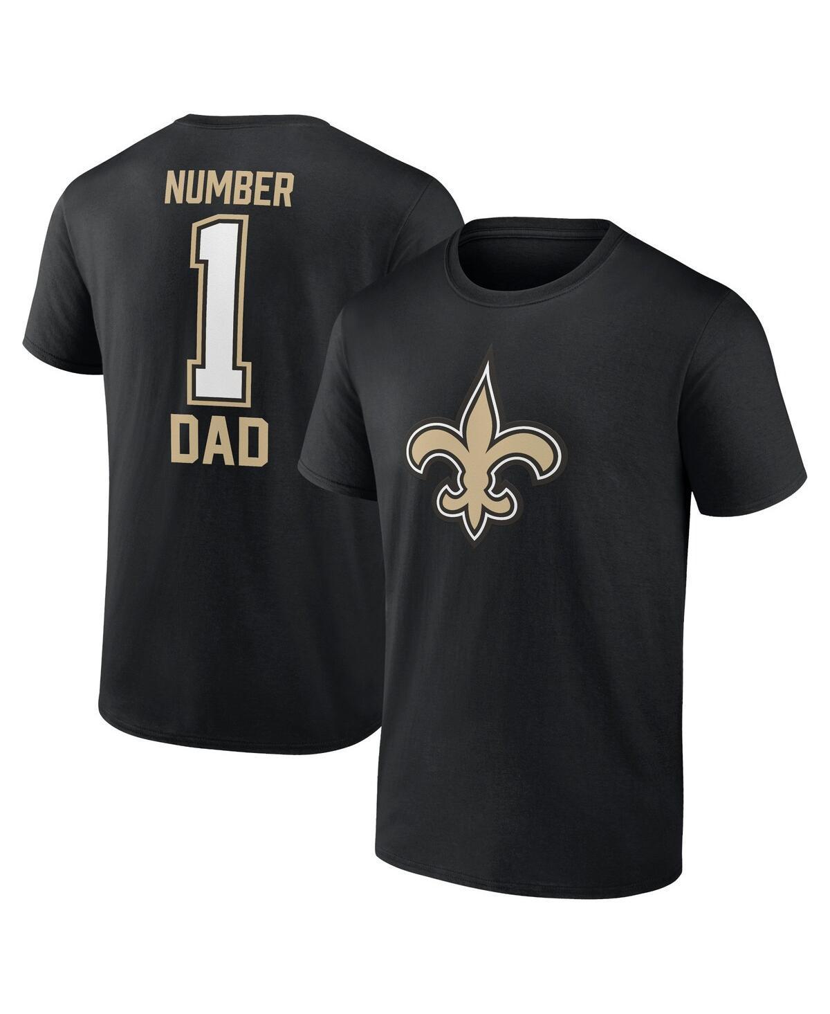 Men's Fanatics Branded Black New Orleans Saints #1 Dad T-Shirt, Size: 4XB Product Image