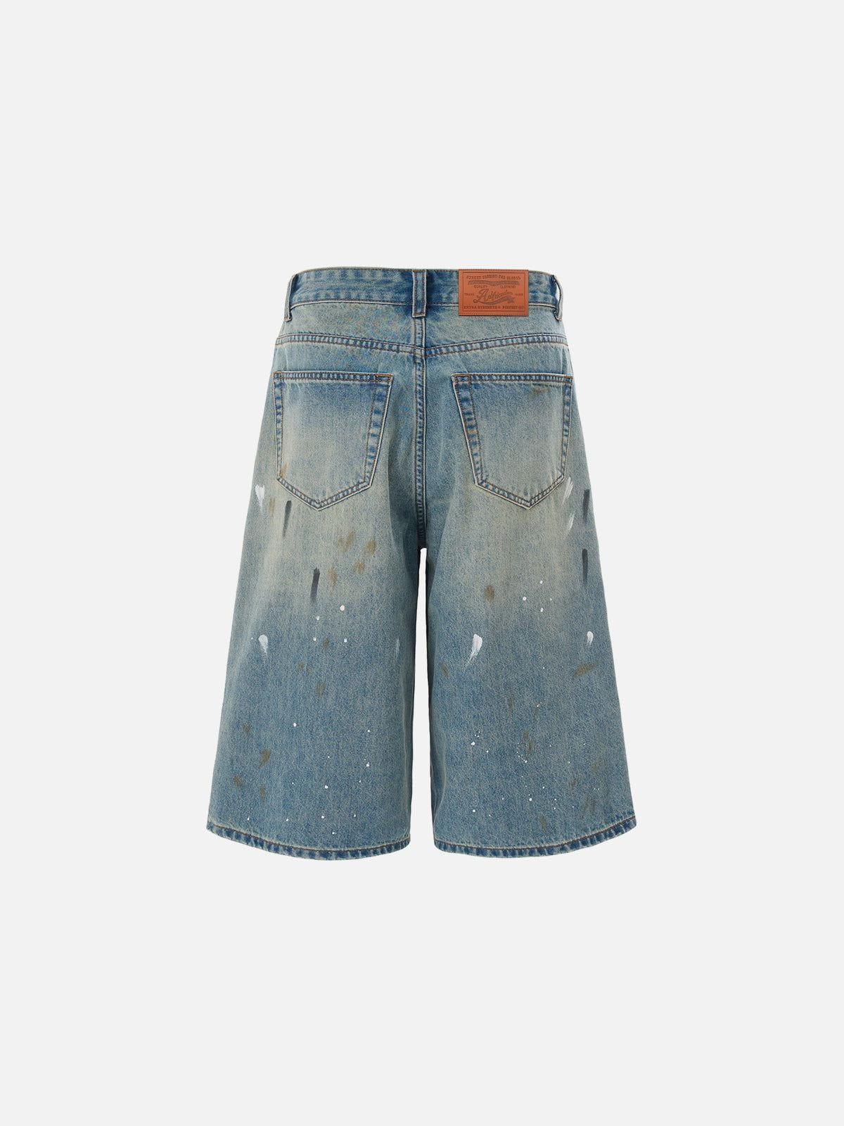 Aelfric Eden Splash-Ink Washed Longline Jorts Product Image