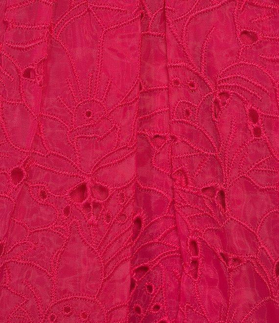 French Connection Embroidered Lace Sweetheart Neck Sleeveless Midi Dress Product Image