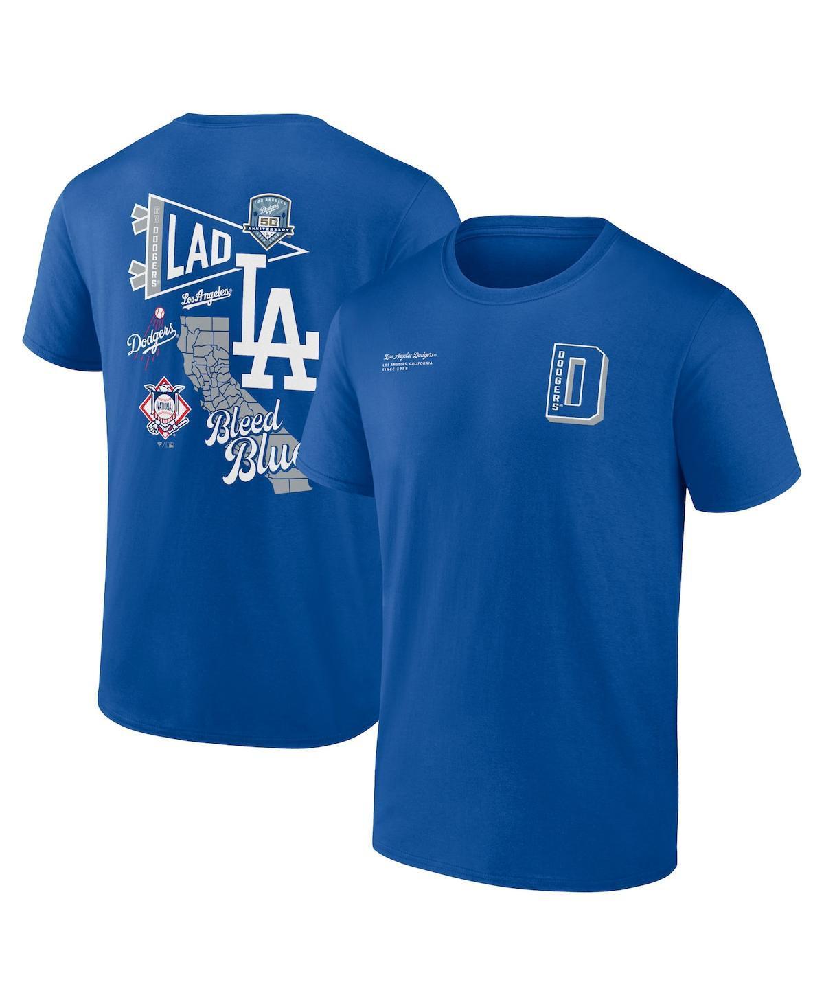 Mens Fanatics Branded Royal Los Angeles Dodgers Split Zone T-Shirt Product Image