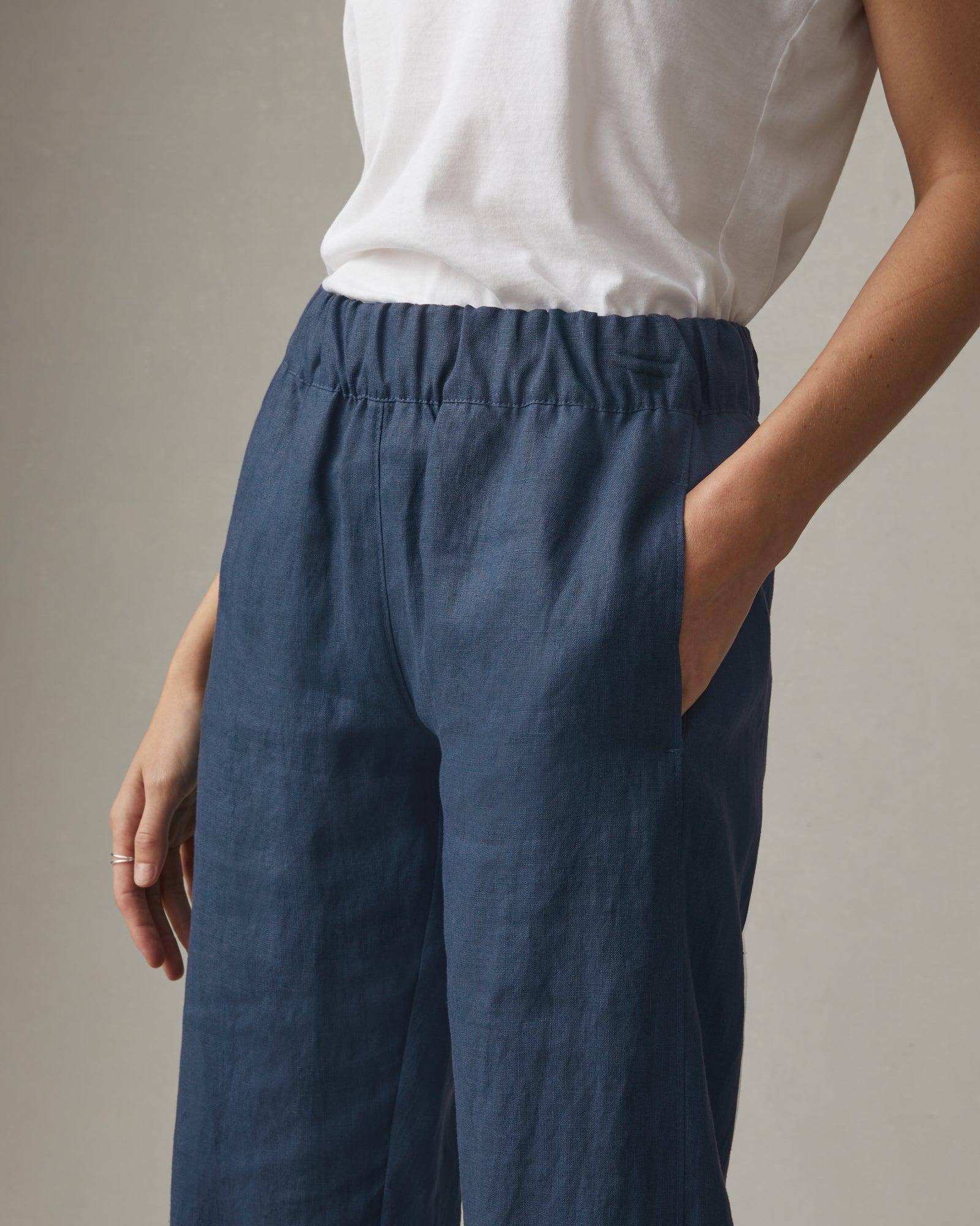 Easy Linen Pant - Nautical Blue Female Product Image