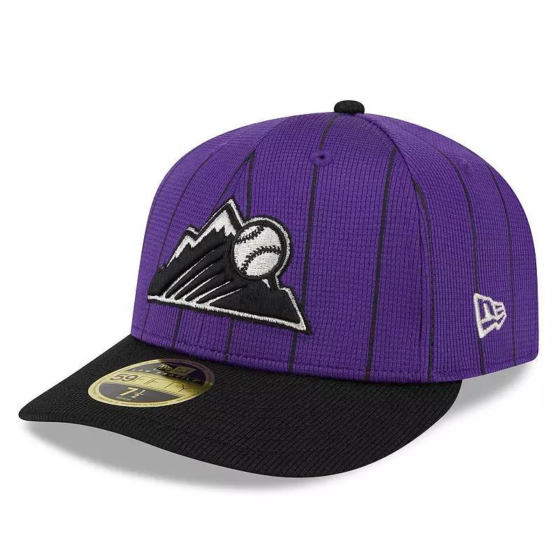 Men's New Era  Purple Colorado Rockies 2024 Batting Practice Low Profile 59FIFTY Fitted Hat, Size: 7 1/8 Product Image