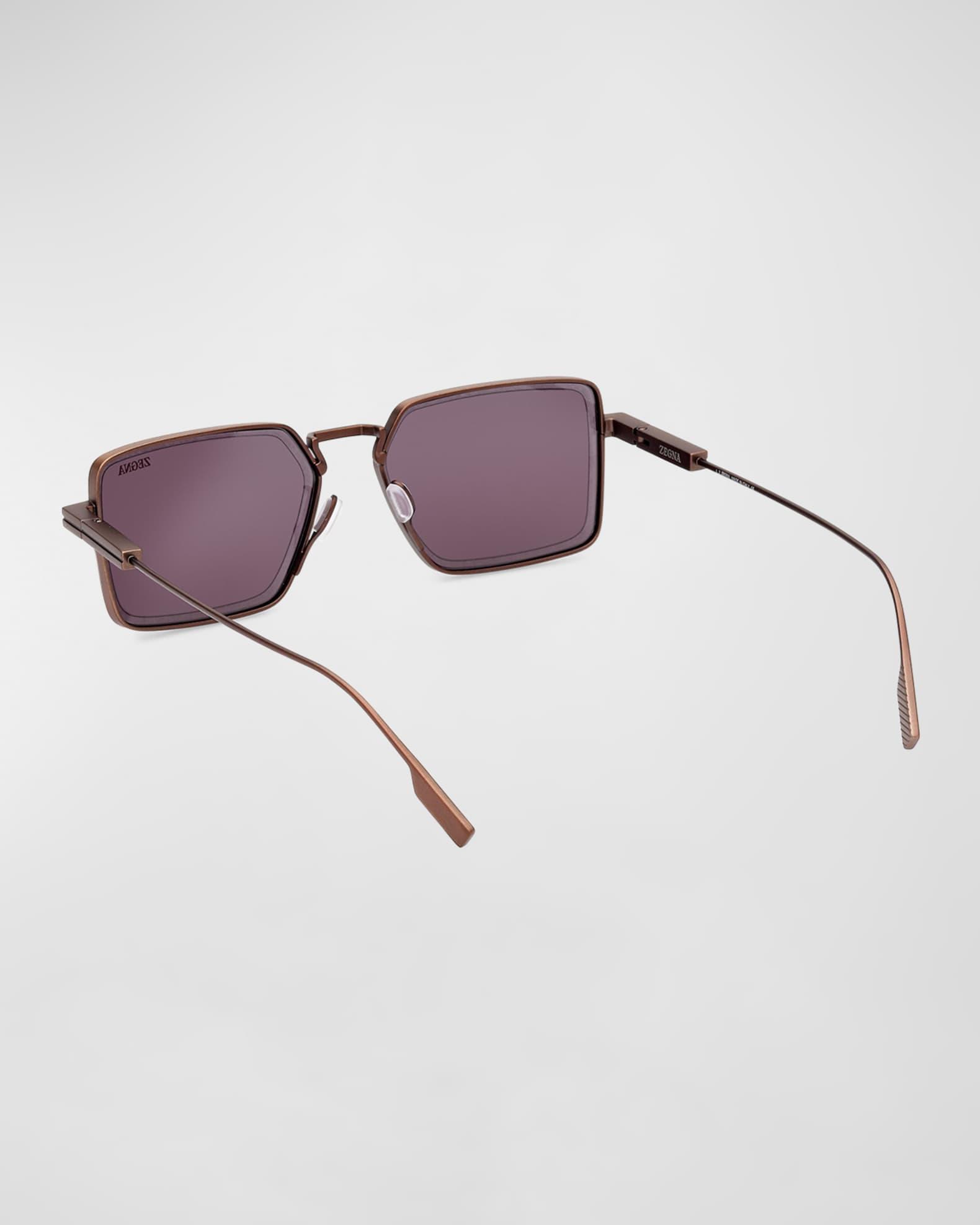 Men's EZ0243M Metal Rectangle Sunglasses Product Image