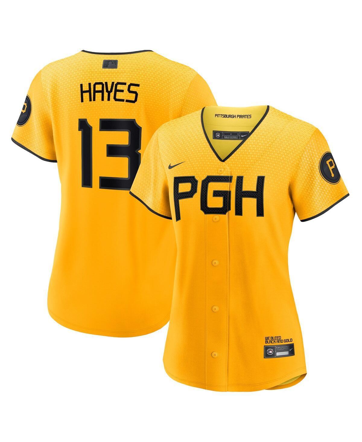 Women's Nike Ke'Bryan Hayes Gold Pittsburgh Pirates 2023 City Connect Replica Player Jersey, Size: Medium Product Image