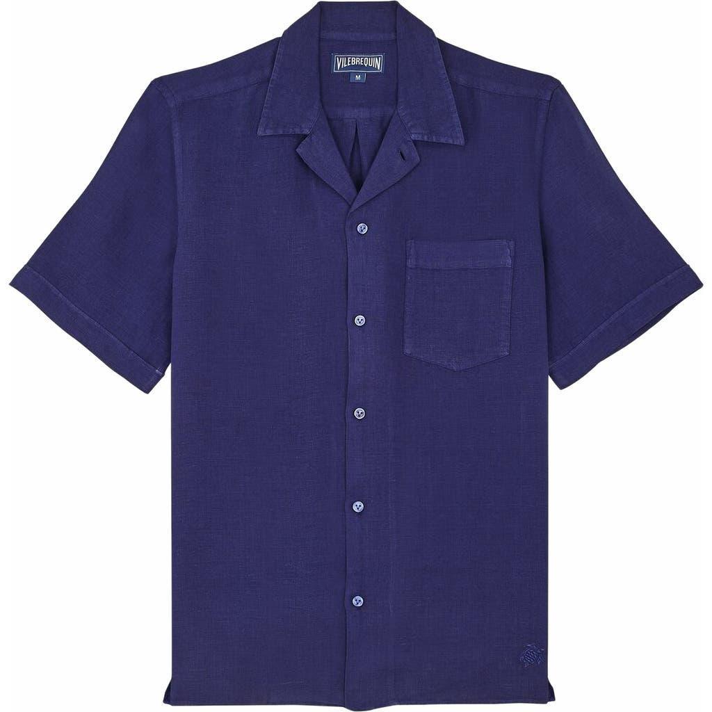 Mens Garment-Dyed Linen Camp Shirt Product Image